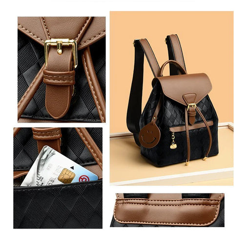Female Backpack Casual Multifunction Women Leather Backpack Shoulder School Travel Back Pack